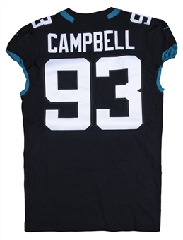 2018 Calais Campbell Game Issued Jacksonville Jaguars #93 Alternate Jersey (MEARS)